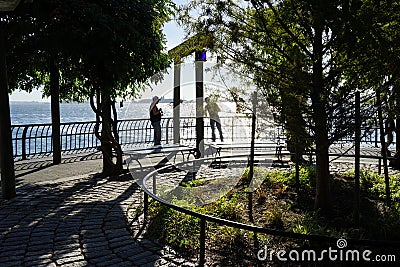 Battery Park City Esplanade 15 Editorial Stock Photo