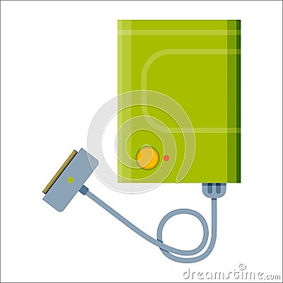 Battery power bank energy electricity tool vector illustration. Vector Illustration