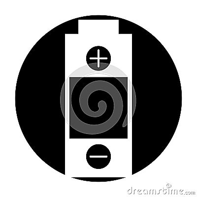 Battery power isolated icon Vector Illustration