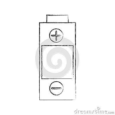 Battery power isolated icon Vector Illustration