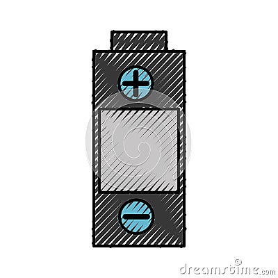 Battery power isolated icon Vector Illustration