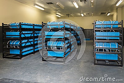 Battery room, Room used to backup or uninterruptible power Stock Photo