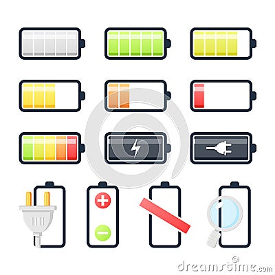 Battery set Stock Photo