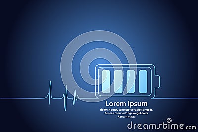 Battery Supply Concept Background, Energy Efficiency and Power Concept Vector Illustration