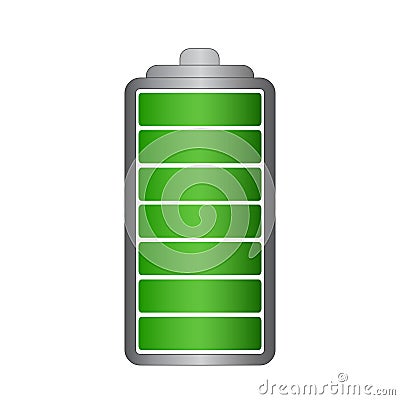 Battery symbol with full charge vector illustration Vector Illustration