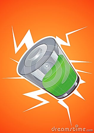 Battery Technology Vector Illustration