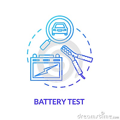 Battery test concept icon Vector Illustration