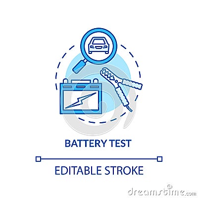 Battery test concept icon Vector Illustration