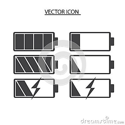 Battery vector icon Vector Illustration