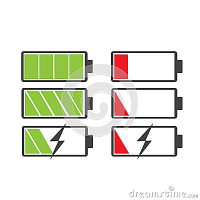 Battery vector icon Vector Illustration