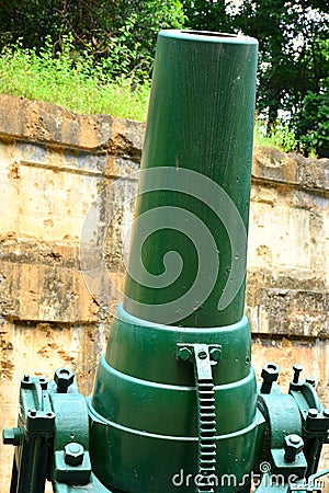 Battery Way mortar cannon display at Corregidor island in Cavite, Philippines Editorial Stock Photo