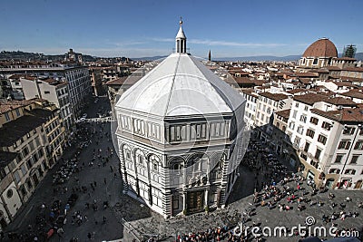 Battistero di San Giovanni, in Florence, Italy Editorial Stock Photo