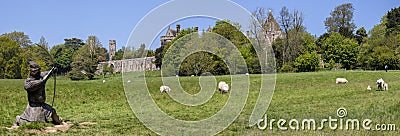 Battle Abbey and Battle of Hastings Battlefield Panorama Stock Photo