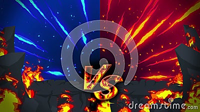 Cartoon Fire Animation. Flame Loop Background. Competition. Battle Game ...