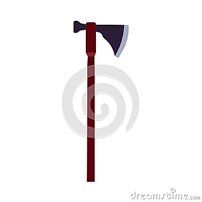 Battle axe vector icon weapon blade. Ancient viking fantasy equipment. Handle game barbarian flat art Vector Illustration