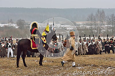 Battle of Berezina historic reconstruction Editorial Stock Photo