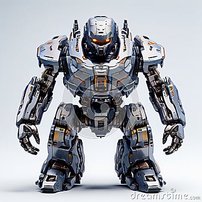 battle bot a robot designed for combat equipped with weaponsand Stock Photo