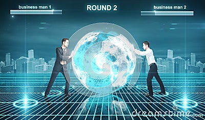 Battle in cyberspace Stock Photo