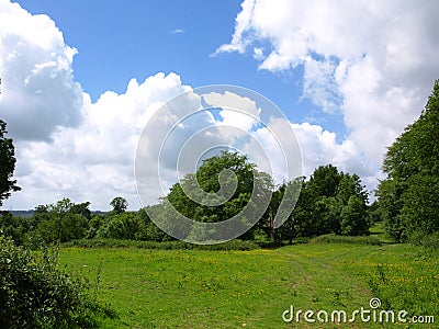 Battle Castle Grounds, East Sussex, UK Stock Photo