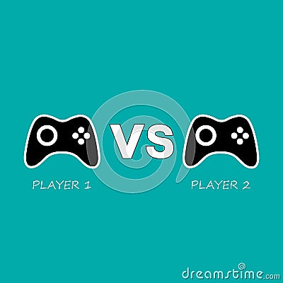 Battle or competition concept template. VS icon Vector Illustration