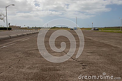 The battle marks still exist and the course should be saved! Stock Photo