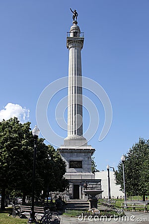 Battle Monument, commemorates the December 26, 1776 Battle of Trenton Editorial Stock Photo