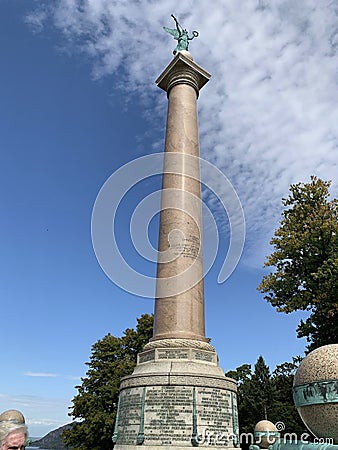 Battle Monument at Trophy Point - NY Editorial Stock Photo