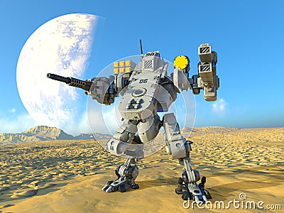 Battle robot Stock Photo