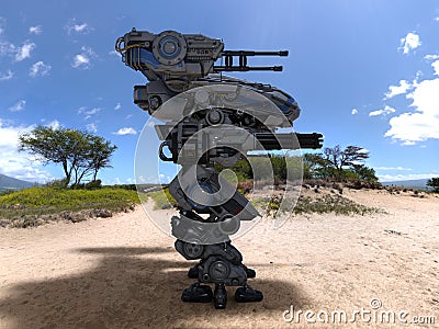 Battle robot Stock Photo