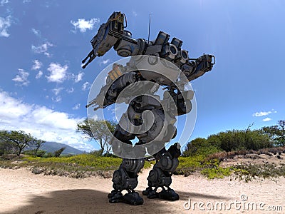 Battle robot Stock Photo