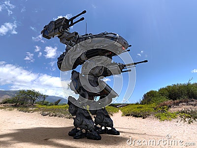 Battle robot Stock Photo