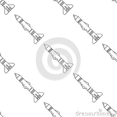 battle rocket icon. Element of army icon for mobile concept and web apps. Pattern repeat seamless battle rocket icon. Can be used Stock Photo