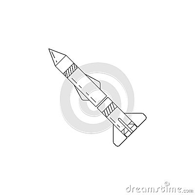 battle rocket icon. Element of military icon for mobile concept and web apps. Thin line icon for website design and development, a Stock Photo