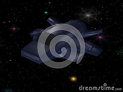 Battle spaceship Stock Photo