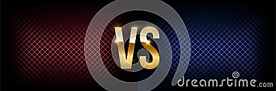 Battle vector banner vector concept. Girls and boys competition illustration with gloving versus symbol. Night club Vector Illustration