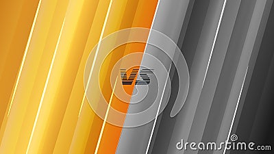 Battle Versus VS Background with Gold and Silver Color for Sports Game Vector Illustration