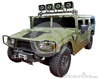 Battlefield propaganda vehicle Stock Photo