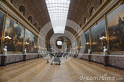 The Battles Gallery in The Chateu of Versailles Editorial Stock Photo
