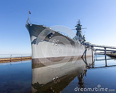 Battleship USS Alabama BB-60 Stock Photo