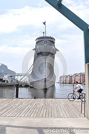 The Battleship Wisconsin in Norfolk, Virginia Editorial Stock Photo