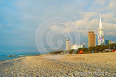 Batumi beach, Georgia Stock Photo