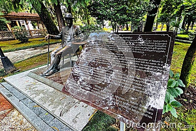 BATUMI, GEORGIA - JUNE 27, 2023: Monument to the nobleman Michael D'Alfons. Editorial Stock Photo