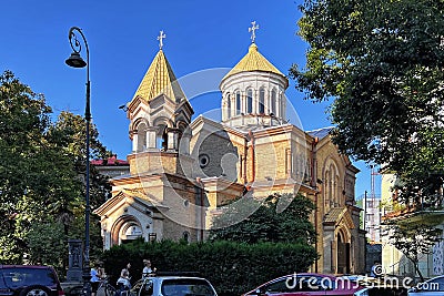 BATUMI, GEORGIA - JUNE 29, 2023: View of the Church of Holy Christ the Savior. This is a church of the Armenian Apostolic Church Editorial Stock Photo