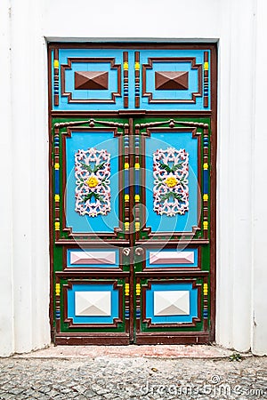 ornamental door of Orta Jame mosque in Batumi Editorial Stock Photo