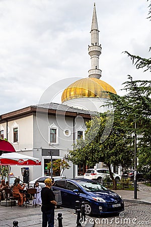 Orta Jame mosque in downtown of Batumi in autumn Editorial Stock Photo
