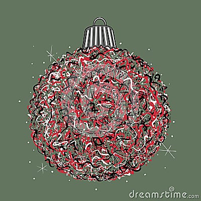 Christmas tree bauble illustration Cartoon Illustration