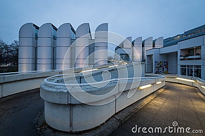 Bauhaus Archive is a museum of the Bauhaus designed by its own founder architect Walter Gropius. Editorial Stock Photo