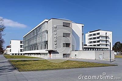 Bauhaus art school iconic building in Dessau, Germany Editorial Stock Photo