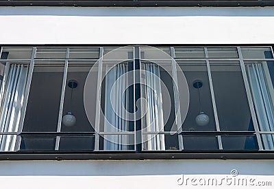 Bauhaus Dessau windows Stock Photo