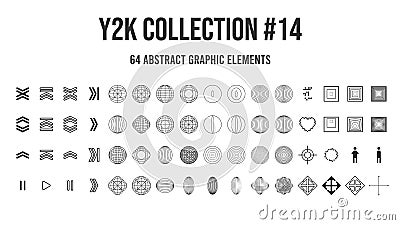 Bauhaus inspired graphic design collection with vector abstract elements Vector Illustration